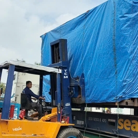 Nâng dàn máy cơ khí tại KCN VSIP II