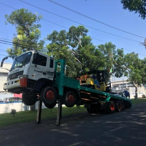 Một số hình ảnh vận chuyển xe nâng tới khách hàng
