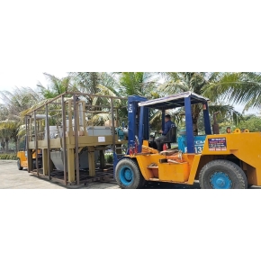 Nâng dàn máy cơ khí tại KCN VSIP II