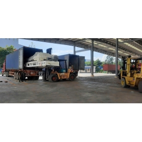 Rút dàn máy trong container tại Bình Dương